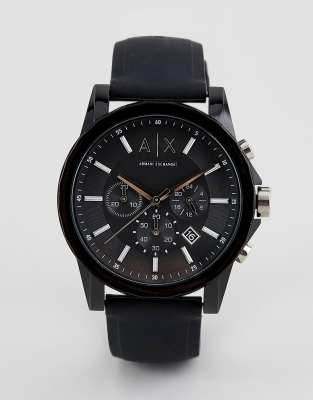 фото Часы с силиконовым ремешком armani exchange ax1326 outerbanks-черный