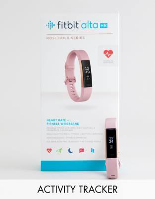 фото Часы цвета розового золота с функцией мониторинга активности fitbit alta hr-розовый