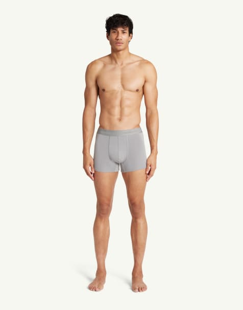 Che Studios – 3er-Pack Boxershorts mit farblich abgestimmtem Bund in Steingrau - view 1