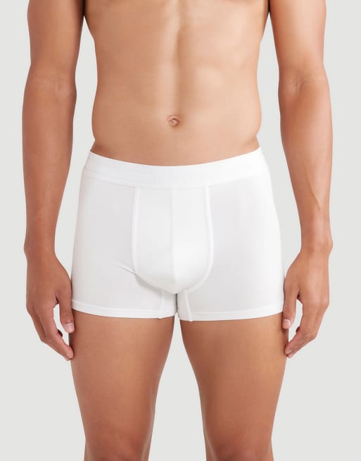 Che Studios – 3er-Pack Boxershorts mit farblich abgestimmtem Bund in Weiß