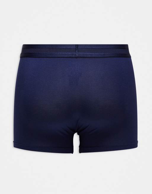 Che Studios - Set van 3 boxershorts met ton-sur-ton tailleband in marineblauw, blauw en grijs, 4 van 4