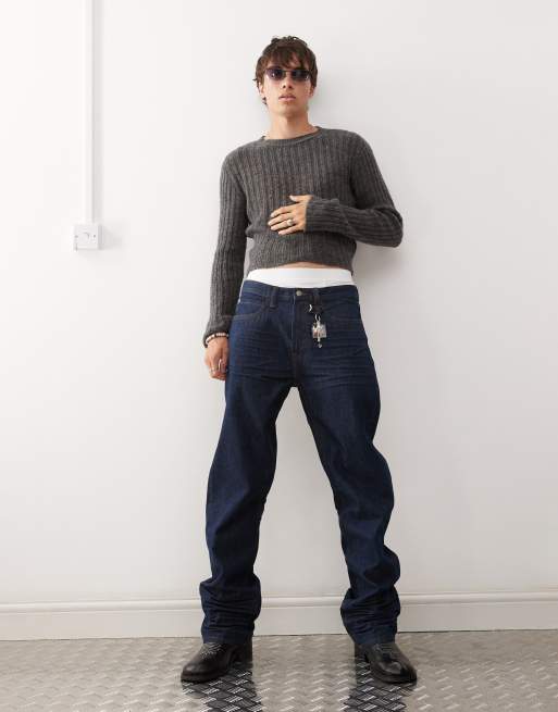 Cheap Monday - Anti-stugge jeans met rechte pijpen in extrablauwe gespoelde wassing