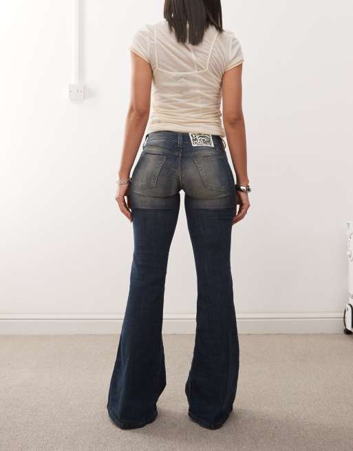 Cheap Monday – Blåtvättade raka jeans med utsvängd design, lätt stretch och blekta detaljer, 2 av 5