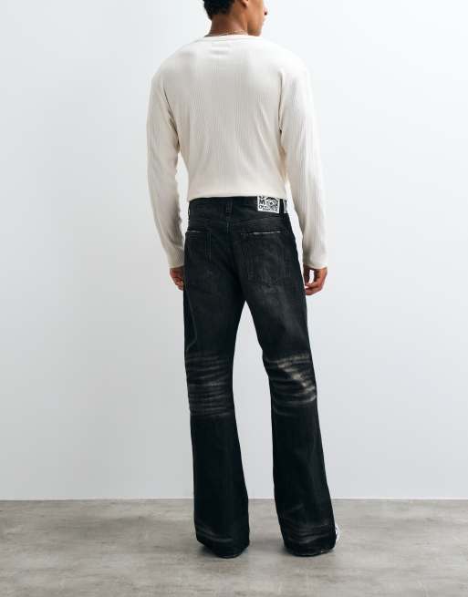 Cheap Monday Boo bootcut jeans i vintage sort vask, 2 af 5