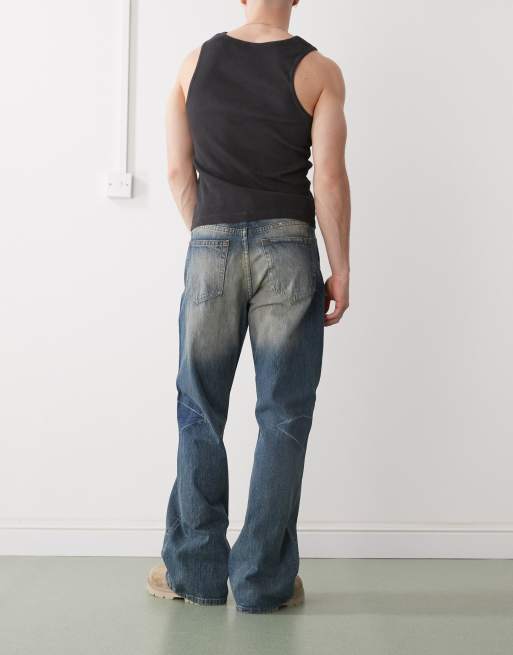 Cheap Monday - Boo Bootleg - Jean rigide bootcut avec reflets délavés - Bleu délavé, 2 de 5