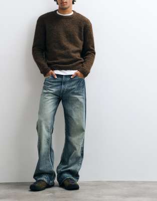 Cheap Monday Boo Bootleg Rigid Bootcut Jeans In Blue