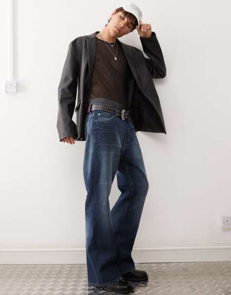 Cheap Monday - Boo Bootleg - Stugge bootcut jeans in ster blauw met donkere wassing - view 1