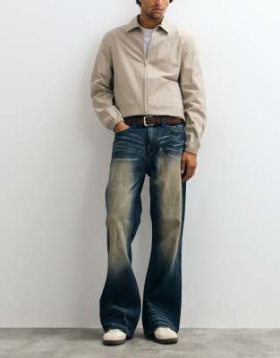 Cheap Monday Bootleg Loose Fit Jeans In Blue