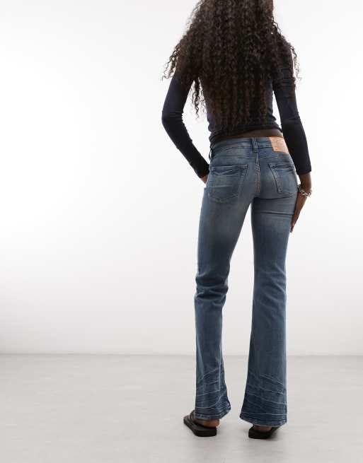 Cheap Monday Booty Bei flared denim jeans i tonet blå vask, 3 af 5