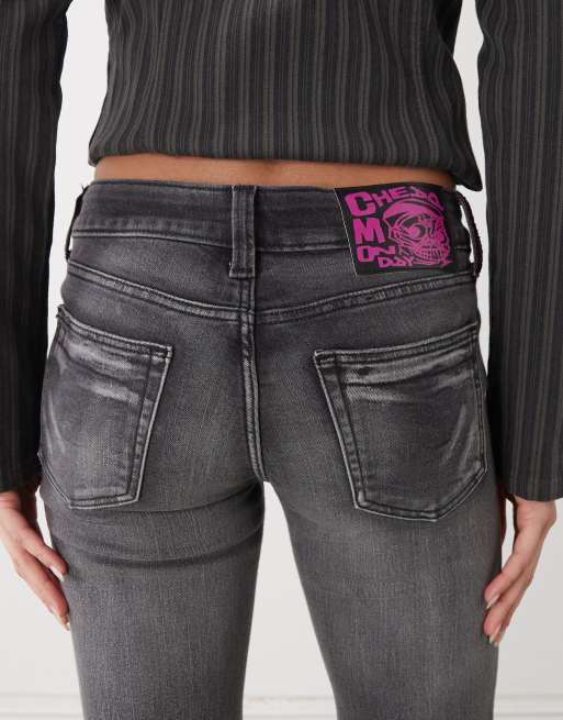 Cheap Monday - Booty Bei - Lavtaljede sorte jeans med stretch, 5 af 5
