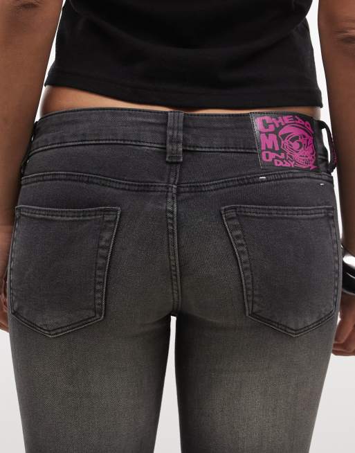 Cheap Monday Booty Bei podarte jeansy w czarnym spraniu, 4 z 5