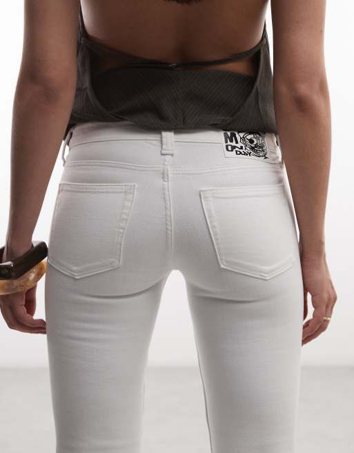 Cheap Monday – Booty Bei – Schlagjeans in Weiß, 5 von 5
