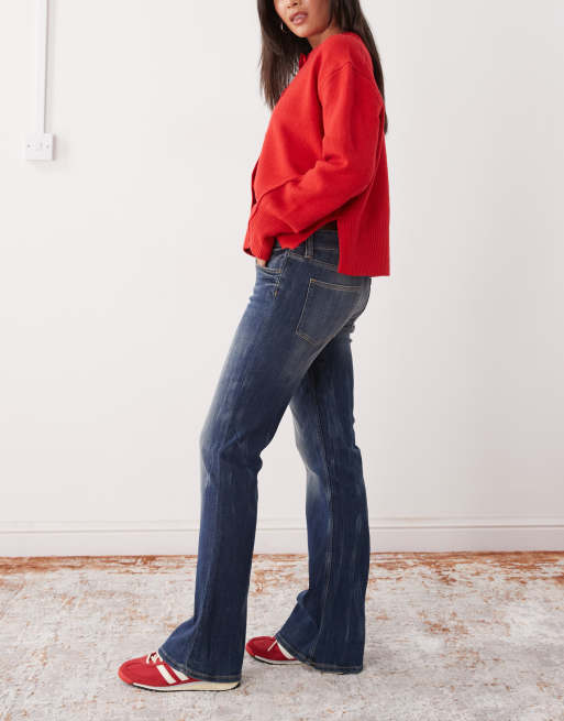 Cheap Monday Booty Bei stretch low rise bootcut jeans in blue ray wash 