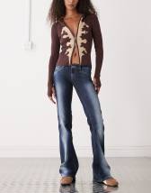 Tommy Jeans Mia mid rise relaxed straight carpenter jeans in dark wash