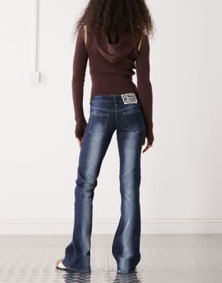 Cheap Monday Booty Bei Stretch Low Rise Bootcut Jeans In Blue