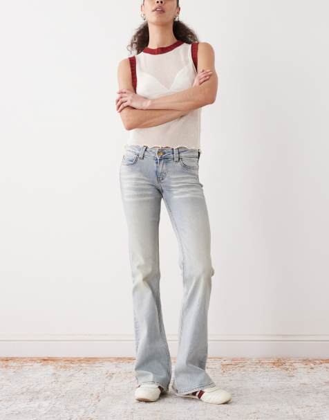 Cheap Monday Booty Bei stretch low rise bootcut jeans in light blue wash