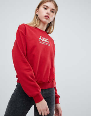 red sweatshirt asos