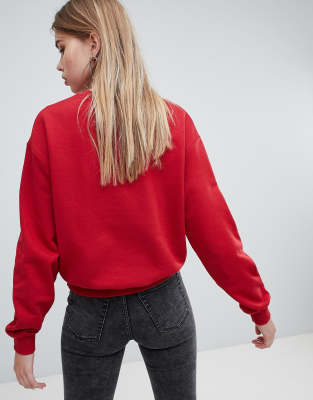 red sweatshirt asos