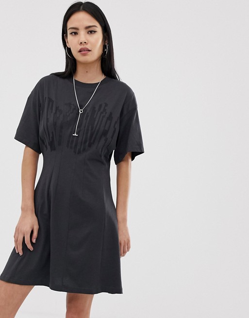 Cheap Monday Conjured skater dress with defect logo