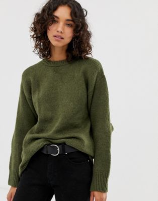 Cheap Monday - Device - Oversized trøje i uldblanding-Grøn