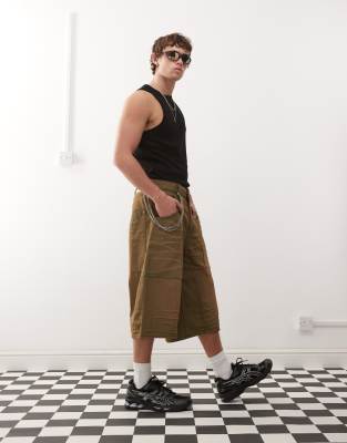 Cheap Monday - Dunno - Bermuda - Marron délavé foncé