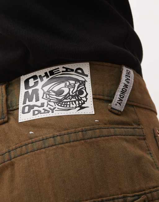 Cheap Monday – Dunno – Brązowe sprane jortsy , 2 z 5