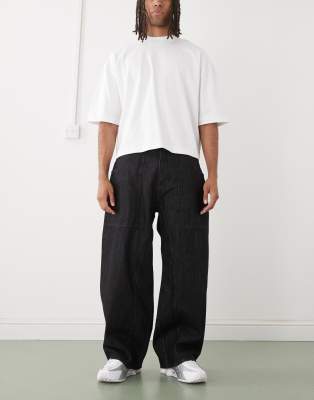 Cheap Monday - Dunno - Jean ultra baggy coupe skateur - Noir délavé