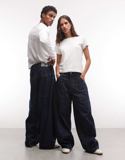 Cheap Monday Dunno super baggy distressed skater jeans in blue rinse - view 1