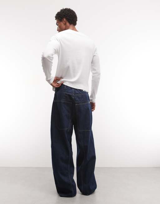 Cheap Monday Dunno super baggy distressed skater jeans in blue rinse, 5 of 5