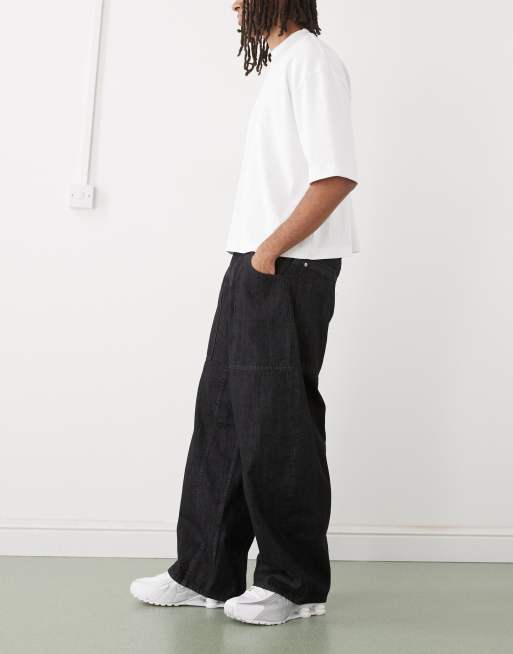 Cheap Monday Dunno super baggy skater jeans in black rinse, 3 of 5