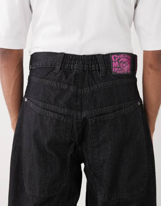 Cheap Monday Dunno super baggy skater jeans in black rinse, 4 of 5