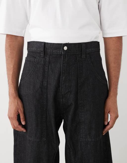 Cheap Monday Dunno super baggy skater jeans in black rinse, 5 of 5
