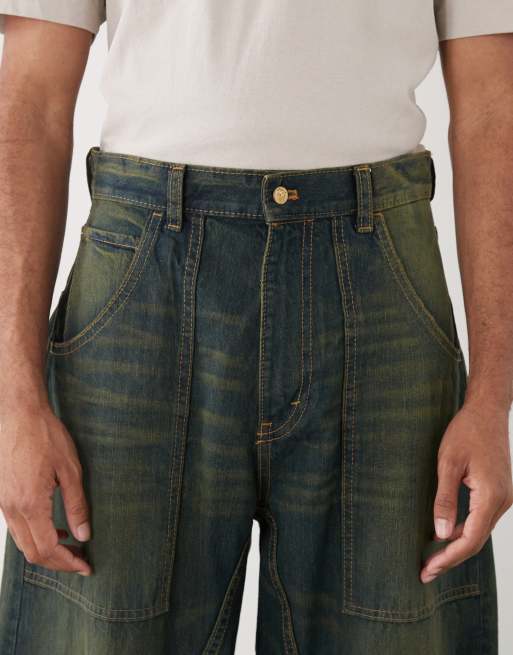 Cheap Monday Dunno super baggy skater jeans in khaki wash
