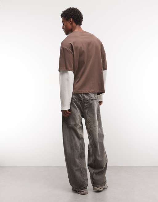 Cheap Monday Dunno super baggy skater jeans in smokey black rinse, 4 of 5