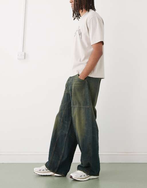 Cheap Monday – Dunno – Superweite Skater-Jeans in khaki Waschung, 3 von 5