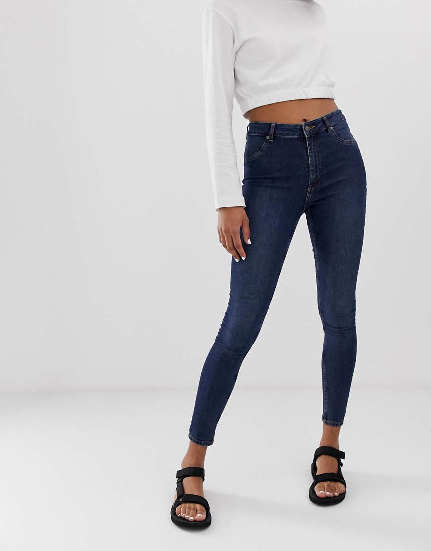 Cheap Monday – Extra tajta skinny jeans med hög midja i ekologisk bomull-Blå