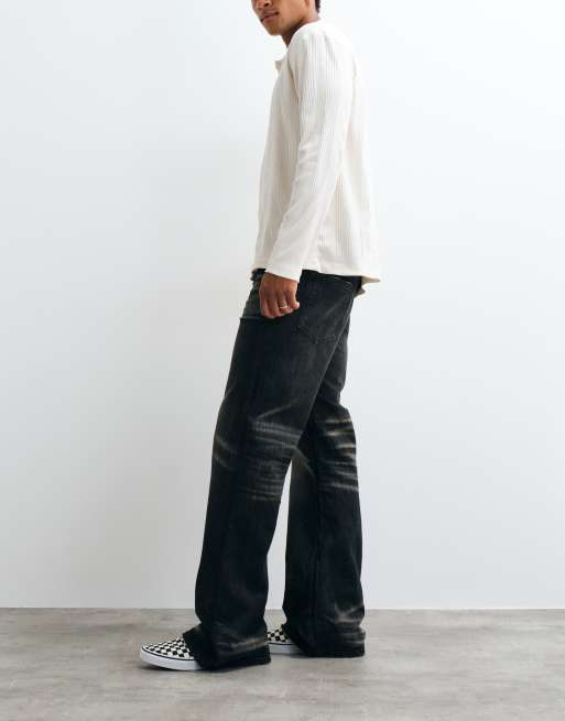 Cheap Monday jean bootcut délavé noir vintage Boo, 4 de 5