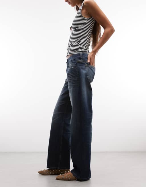 Cheap Monday jean en denim coupe loose effet délavé bleu foncé, 2 de 5