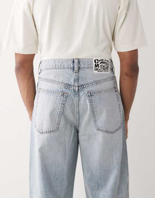 Cheap Monday - Jeans ampi blu lavaggio chiaro , 5 di 5