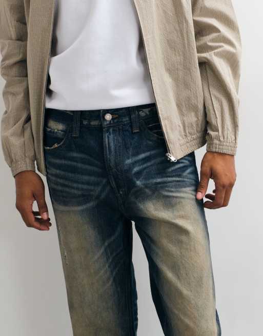 Cheap Monday jeans bootcut o luźnym kroju w ciemnoniebieskim spraniu, 5 z 5