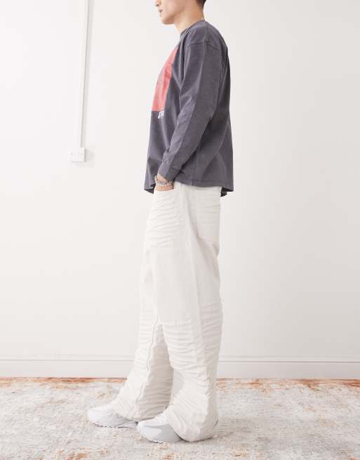 Cheap Monday  Looser baggy jeans in white 