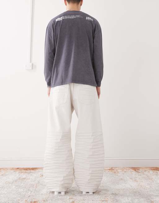 Cheap Monday  Looser baggy jeans in white 