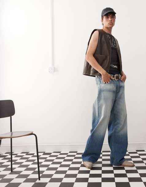 Cheap Monday - Looser - Jean baggy - Bleu moyen délavé - view 1