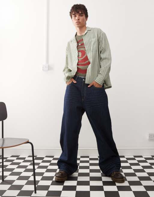 Cheap Monday - Lossere baggy jeans in blauwe gespoelde wassing