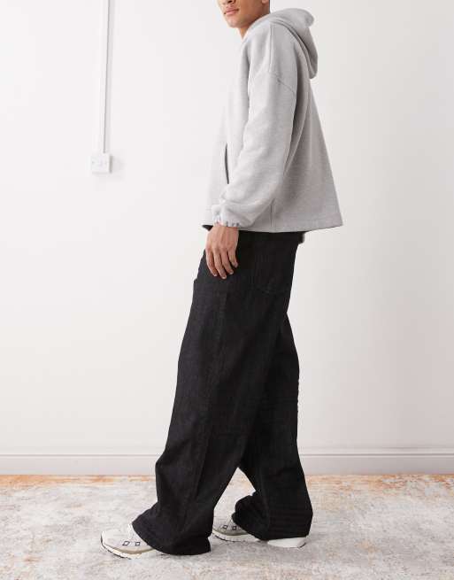 Cheap Monday - Lossere baggy jeans in zwarte spoelwassing, 3 van 5