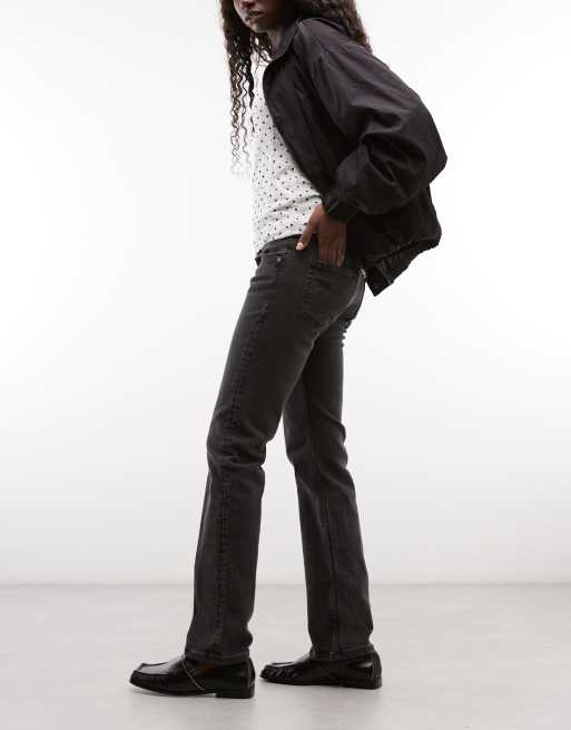 Cheap Monday low waist bootcut jeans in washed black, 2 of 5