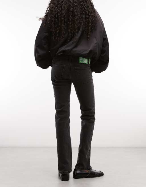 Cheap Monday low waist bootcut jeans in washed black, 3 of 5