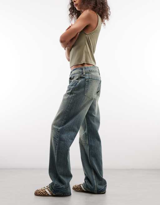 Cheap Monday luźne jeansy denim w spranym niebieskim odcieniu, 3 z 5