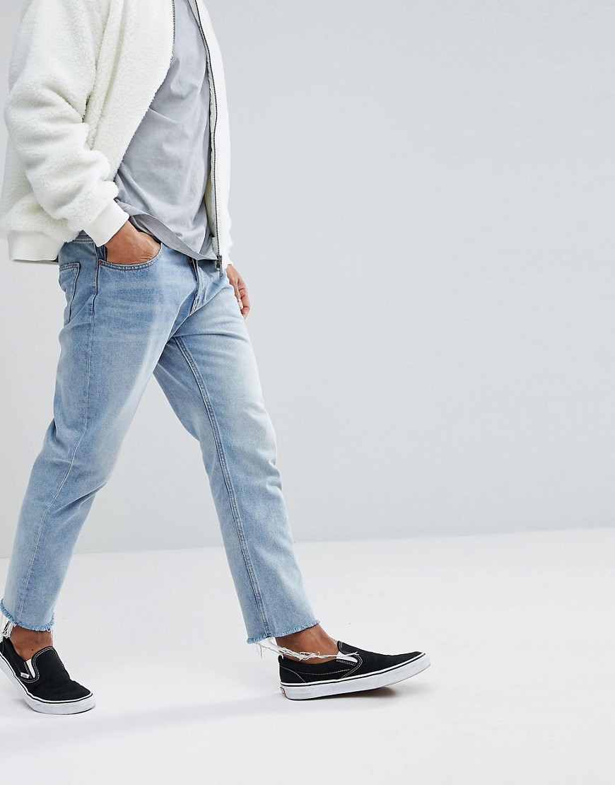 cheap monday - lyseblå, tapered-fit jeans