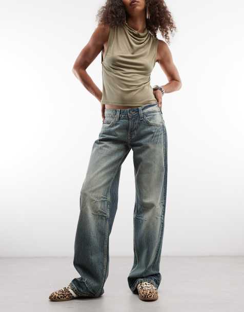 Cheap Monday - Messy - Jeans ampi in denim lavaggio blu velato - view 1